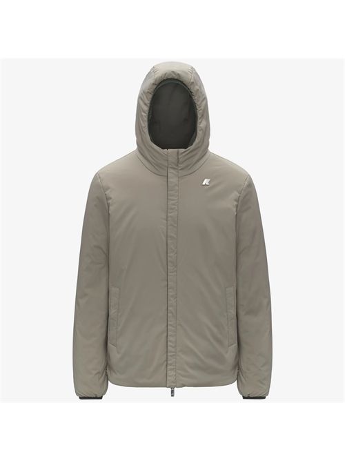 Giacca Jack st warm double uomo col. Green Beige K-WAY | JACK ST WARM DOUBLEB2P